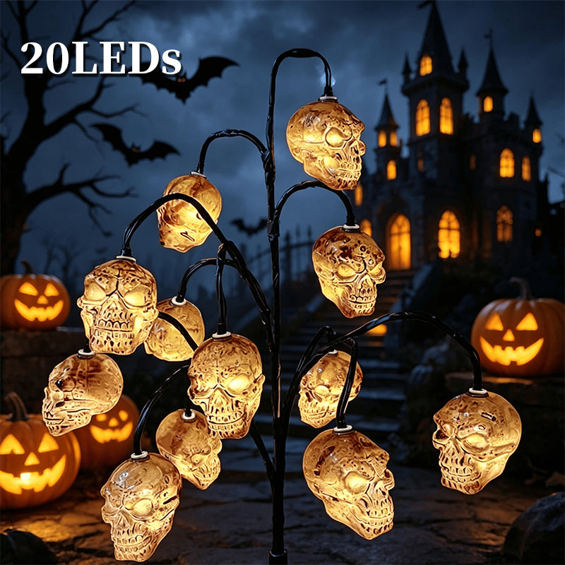 DE RDUCTION Wasserdichte Solar-Halloween-Kürbis-Lichterkette