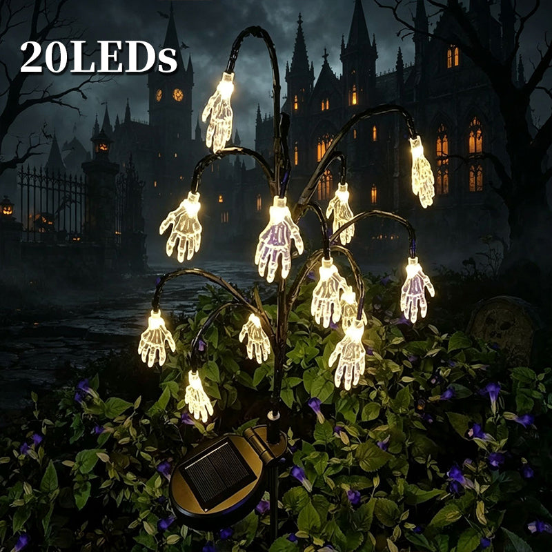 DE RDUCTION Wasserdichte Solar-Halloween-Kürbis-Lichterkette