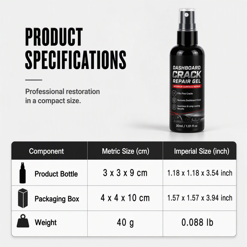 Gel de rparation professionnel pour tableau de bord de voiture