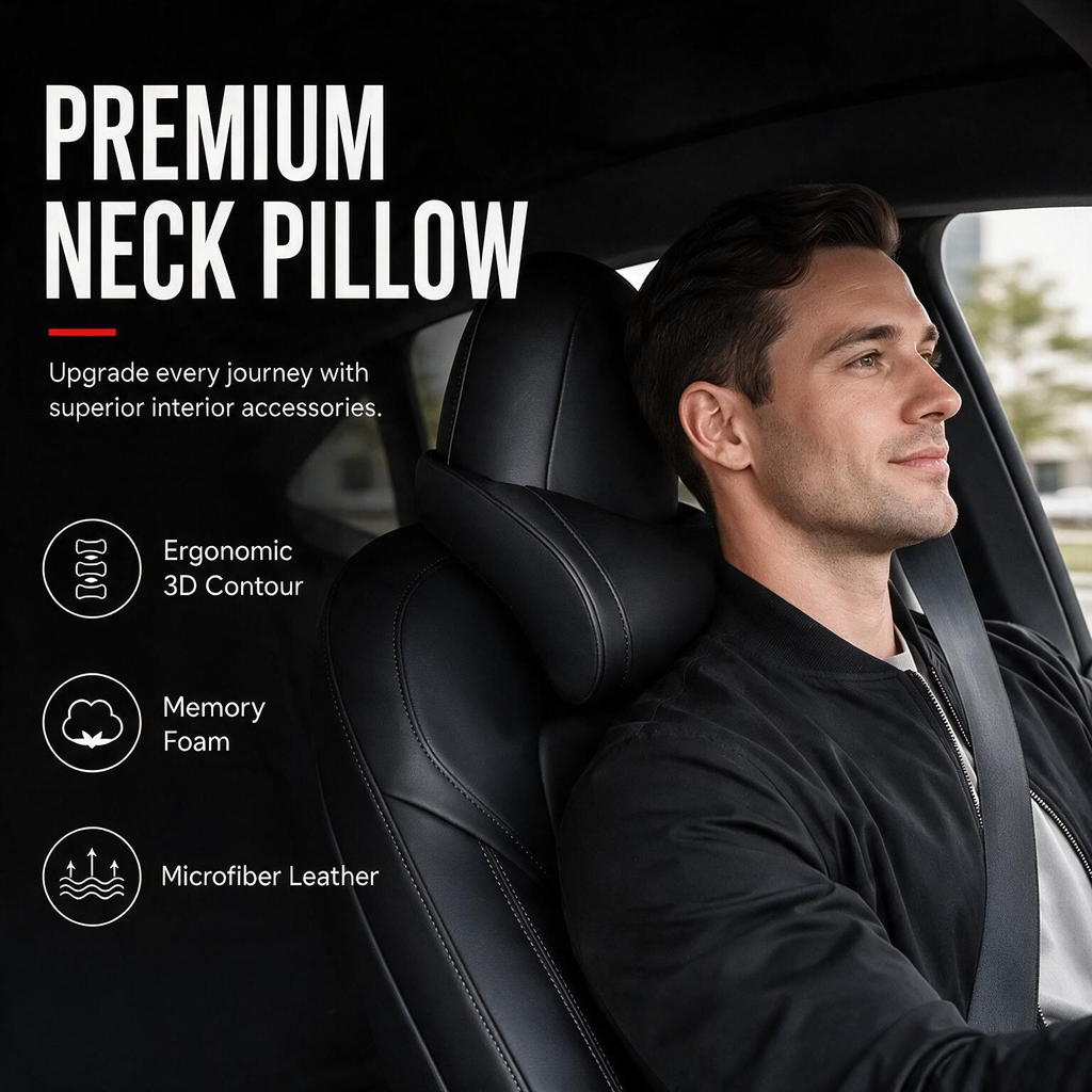 DE RDUCTION Oreiller ergonomique en mousse mmoire de forme pour appui-tte de voiture