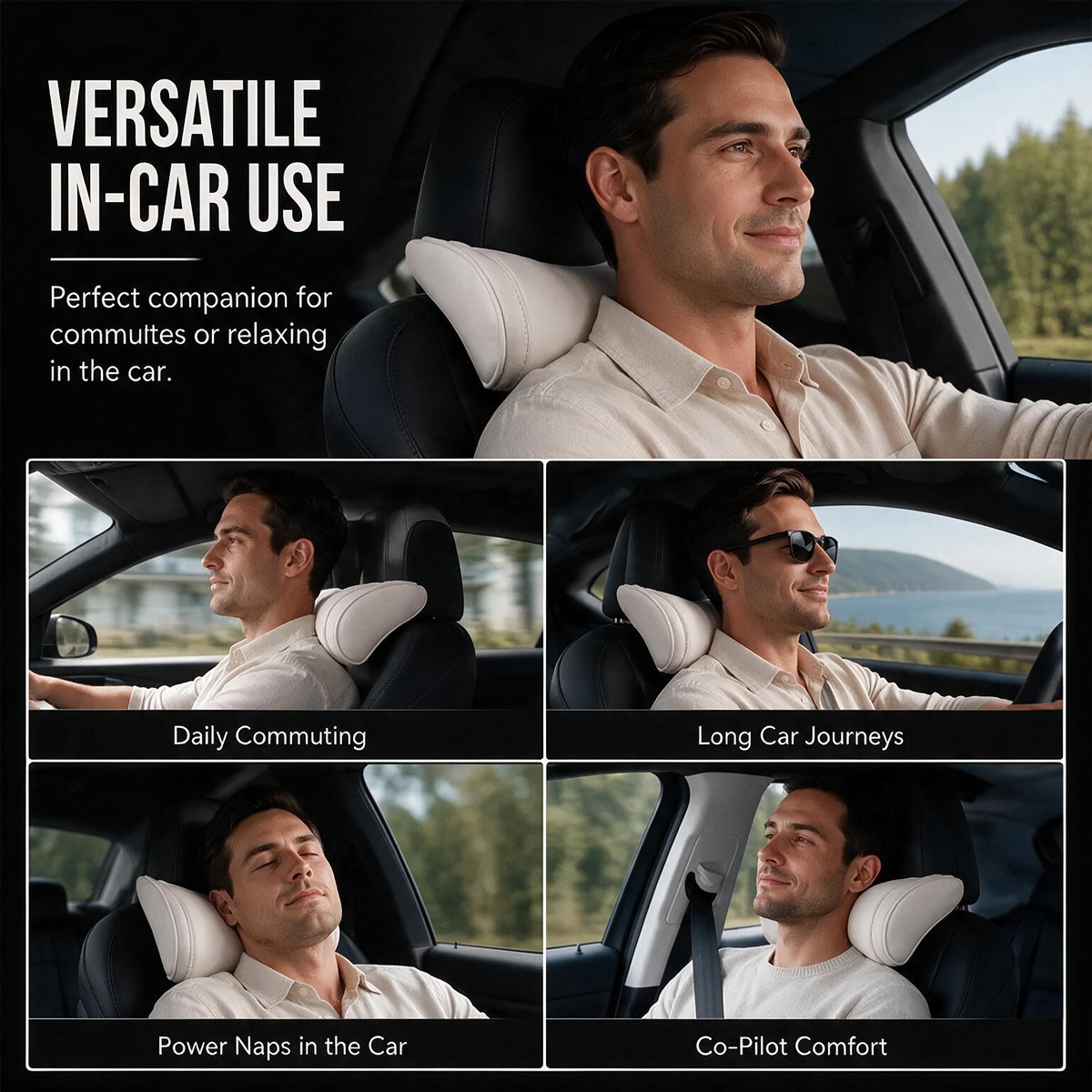 DE RDUCTION Oreiller ergonomique en mousse mmoire de forme pour appui-tte de voiture