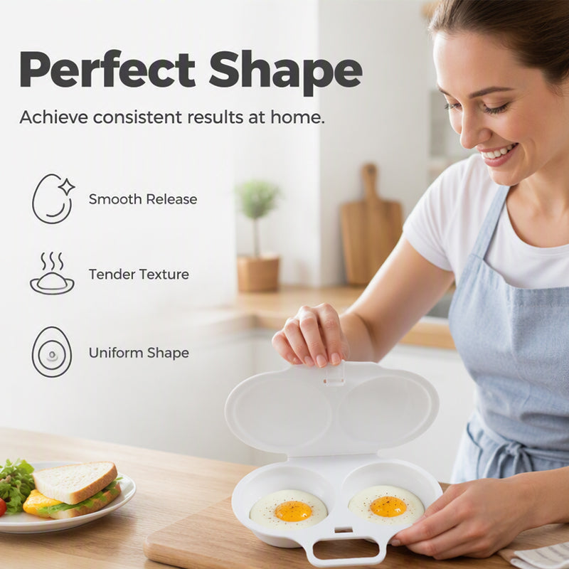 DE RDUCTION POUR UNE DURE LIMITE Cuiseur?ufs pour micro-ondes double compartiment Cuisson rapide sans huile, en PP de qualit alimentaire et polyvalent. Idal pour les matins presss: un petit-djeuner sain en quelques minutes