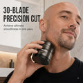Tondeuse lectrique 2-en-1 pour Crane Ras et Barbe 30 Lames de Prcision, Confort Flottant 360 & Affichage Digital.