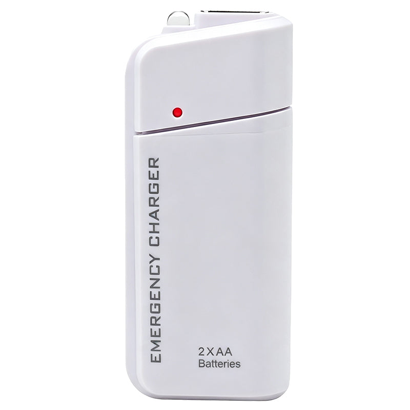 Chargeur d'urgence portable pour tlphone, batterie externe alimente par piles AA avec lampe torche LED