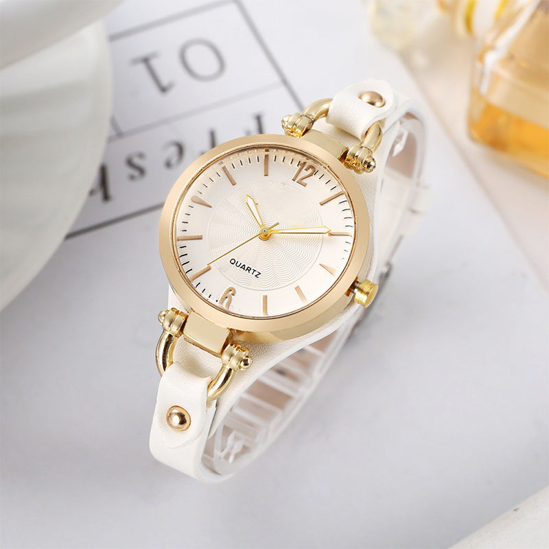 DE RDUCTION POUR UNE DURE LIMITE Montre lgante bracelet fin Cadran pur, bracelet en cuir, mouvement quartz