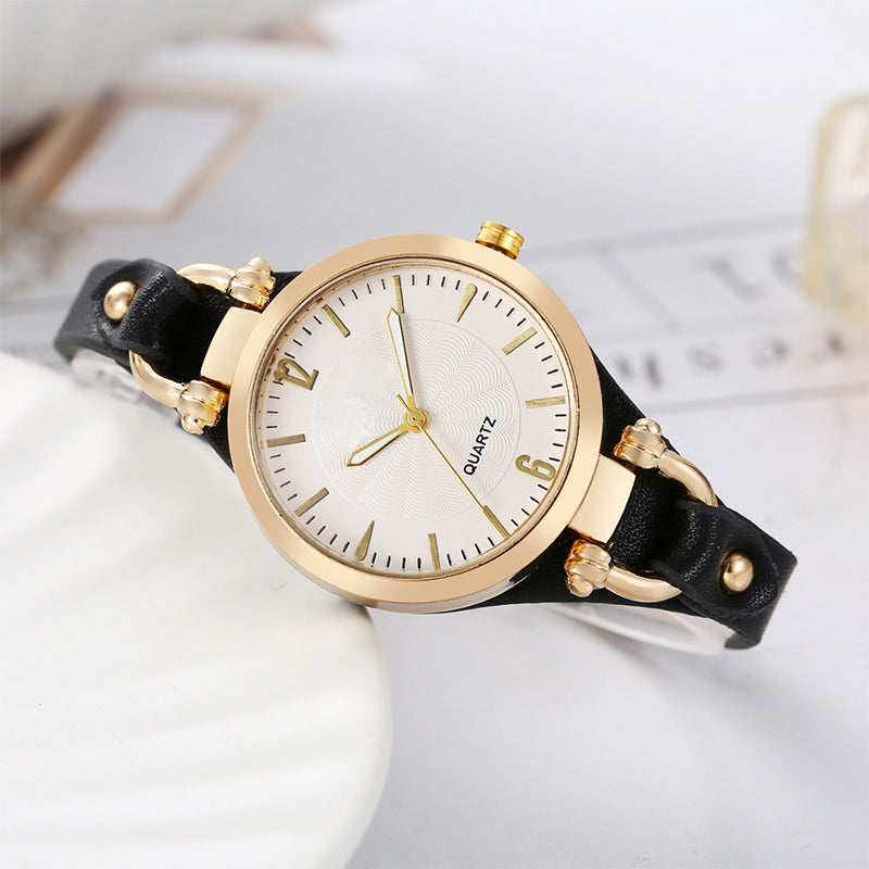 DE RDUCTION POUR UNE DURE LIMITE Montre lgante bracelet fin Cadran pur, bracelet en cuir, mouvement quartz