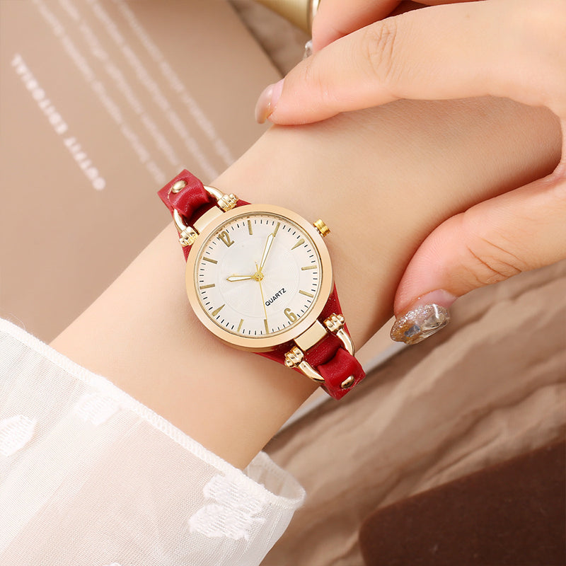 DE RDUCTION POUR UNE DURE LIMITE Montre lgante bracelet fin Cadran pur, bracelet en cuir, mouvement quartz
