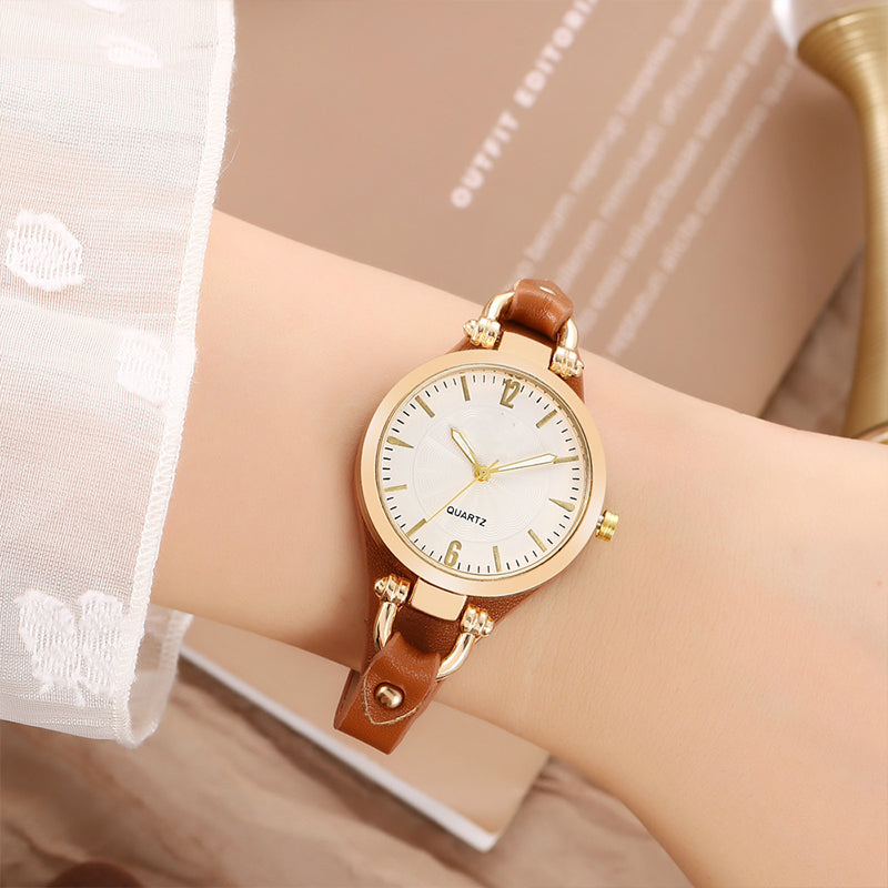 DE RDUCTION POUR UNE DURE LIMITE Montre lgante bracelet fin Cadran pur, bracelet en cuir, mouvement quartz