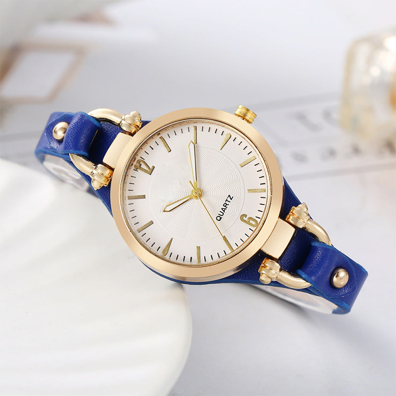 DE RDUCTION POUR UNE DURE LIMITE Montre lgante bracelet fin Cadran pur, bracelet en cuir, mouvement quartz