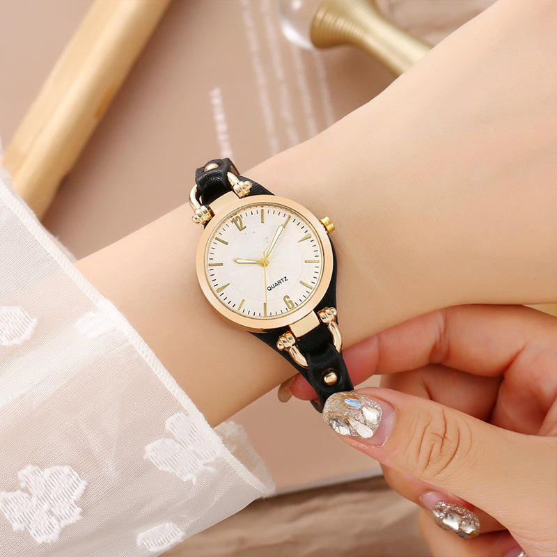 DE RDUCTION POUR UNE DURE LIMITE Montre lgante bracelet fin Cadran pur, bracelet en cuir, mouvement quartz