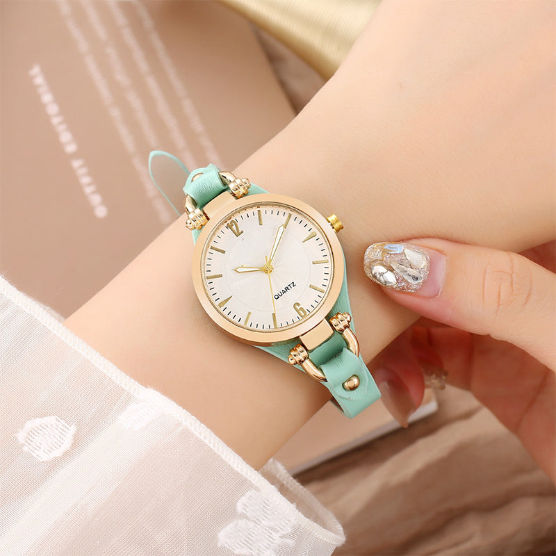 DE RDUCTION POUR UNE DURE LIMITE Montre lgante bracelet fin Cadran pur, bracelet en cuir, mouvement quartz