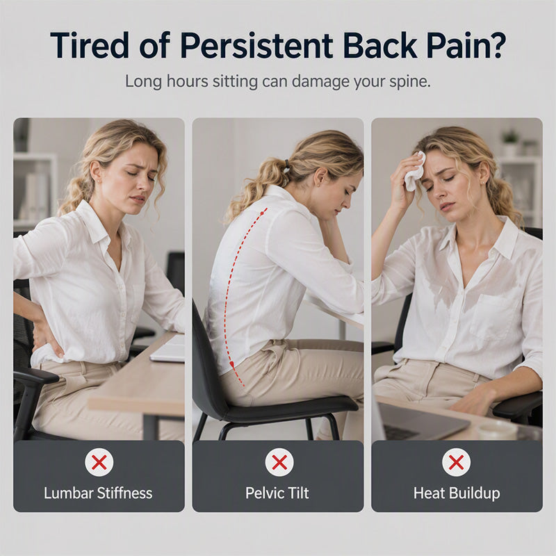 Ergonomisches Sitzkissen aus Memory-Schaum mit Lordosenstütze Optimaler Komfort den ganzen Tag, ideal für Büro, Auto und Zuhause