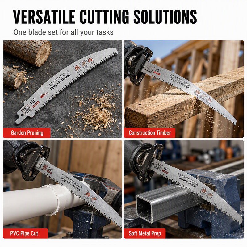Lames de scie sabre universelles Multi-matriaux, durables, remplacez vos lames uses en un instant, pour couper bois, mtal, PVC et plus encore, sur tous les chantiers