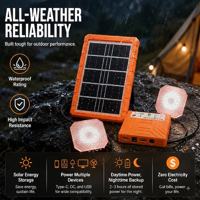 DE RDUCTION MAINTENANT Panneau solaire portable en matriau rsistant Recharge et alimentation 2 en 1, pour tlphones, batteries et appareils, camping et urgence