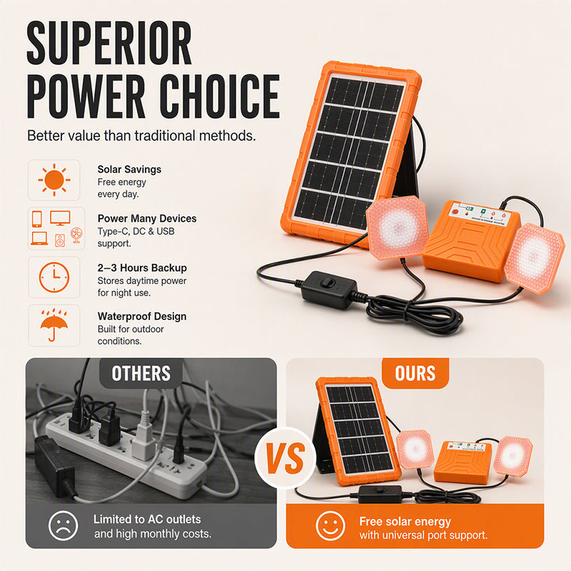 DE RDUCTION MAINTENANT Panneau solaire portable en matriau rsistant Recharge et alimentation 2 en 1, pour tlphones, batteries et appareils, camping et urgence