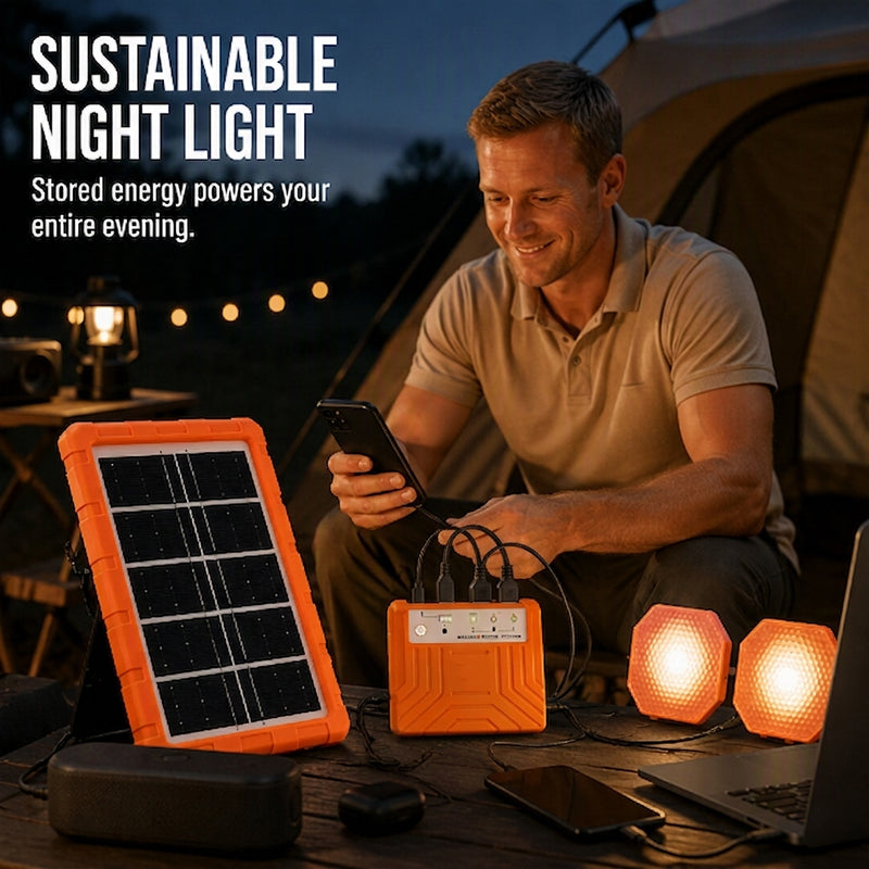 DE RDUCTION MAINTENANT Panneau solaire portable en matriau rsistant Recharge et alimentation 2 en 1, pour tlphones, batteries et appareils, camping et urgence