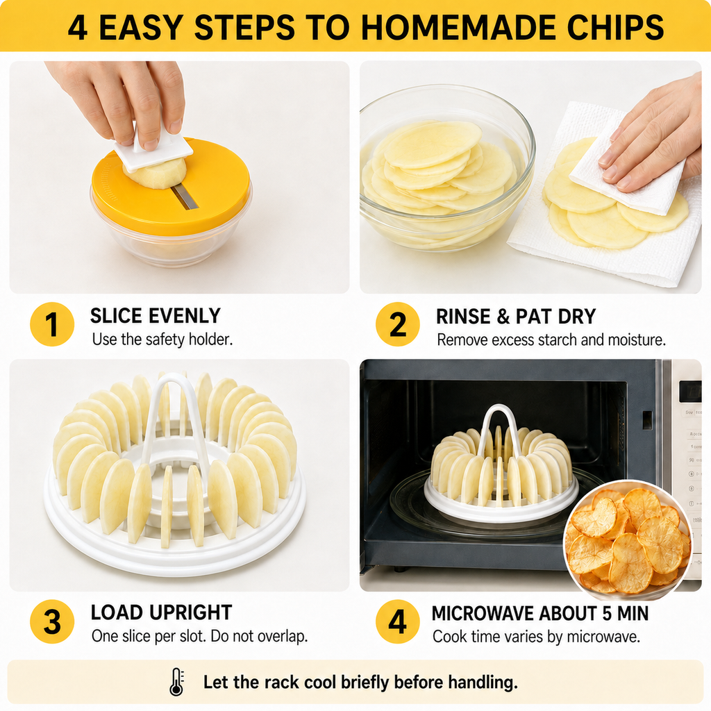 Machine chips de pommes de terre faire soi-mme pour micro-ondes avec ensemble de bols trancher
