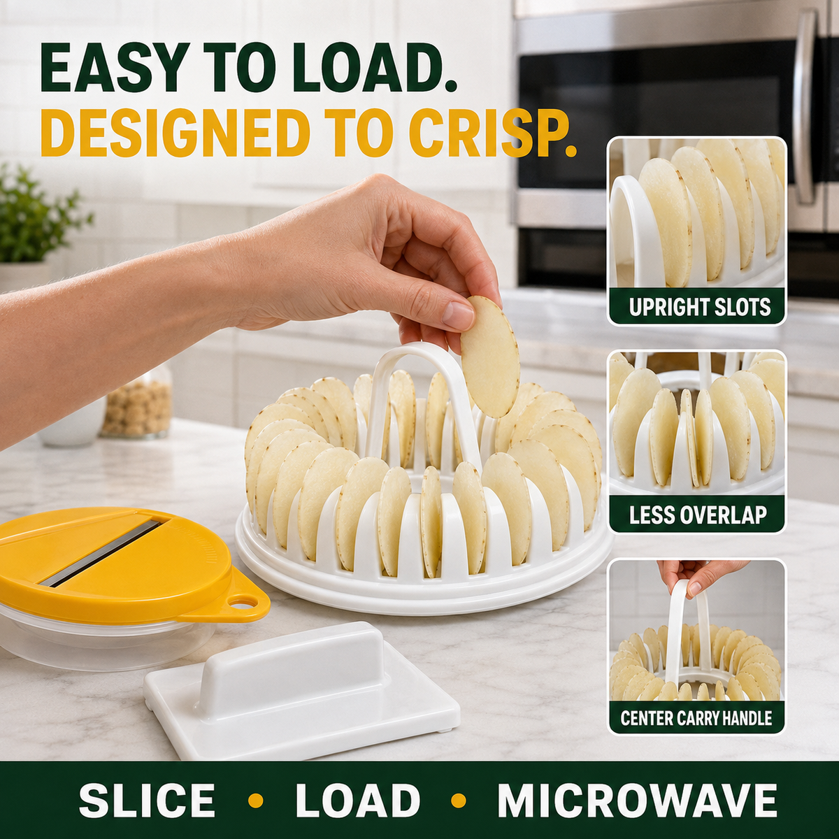 Machine chips de pommes de terre faire soi-mme pour micro-ondes avec ensemble de bols trancher