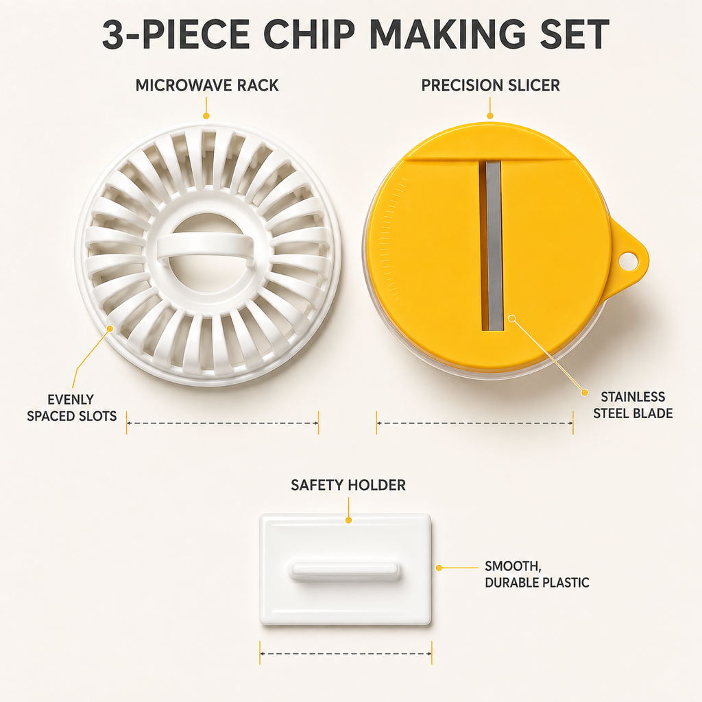 Machine chips de pommes de terre faire soi-mme pour micro-ondes avec ensemble de bols trancher