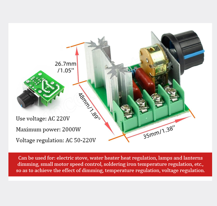 DE RDUCTION Rgulateur de tension CA 2000 Protection contre les surtensions, stable pour vos appareils