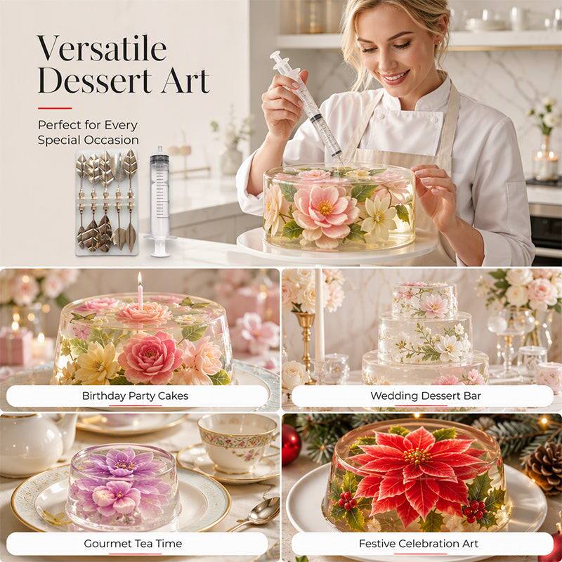 Outils pour lart de la glatine en 3D Crez des fleurs translucides et colores, dcoration de gateaux et desserts digne dun patissier, un kit complet pour librer votre crativit