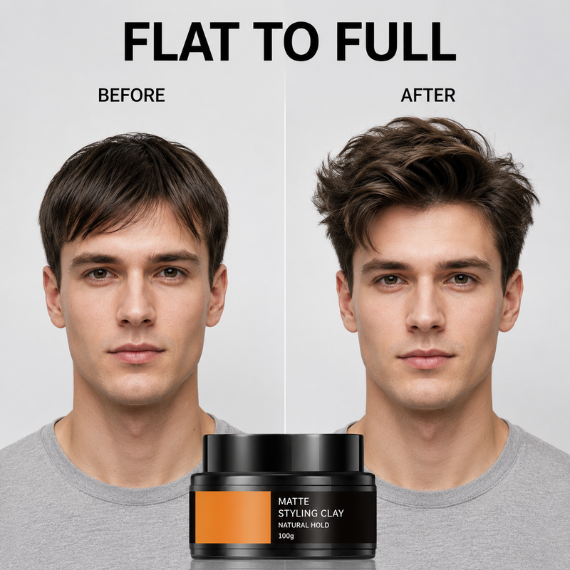 Pate coiffante pour homme, fixation forte et texture lgre
