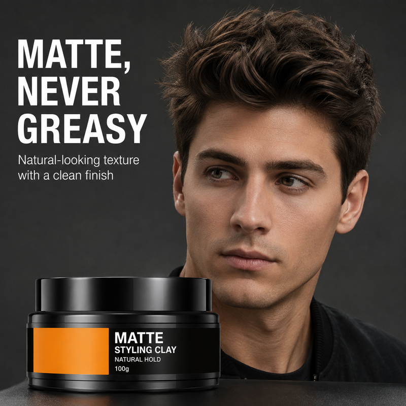 Pate coiffante pour homme, fixation forte et texture lgre