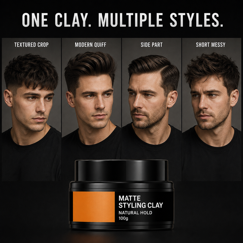 Pate coiffante pour homme, fixation forte et texture lgre