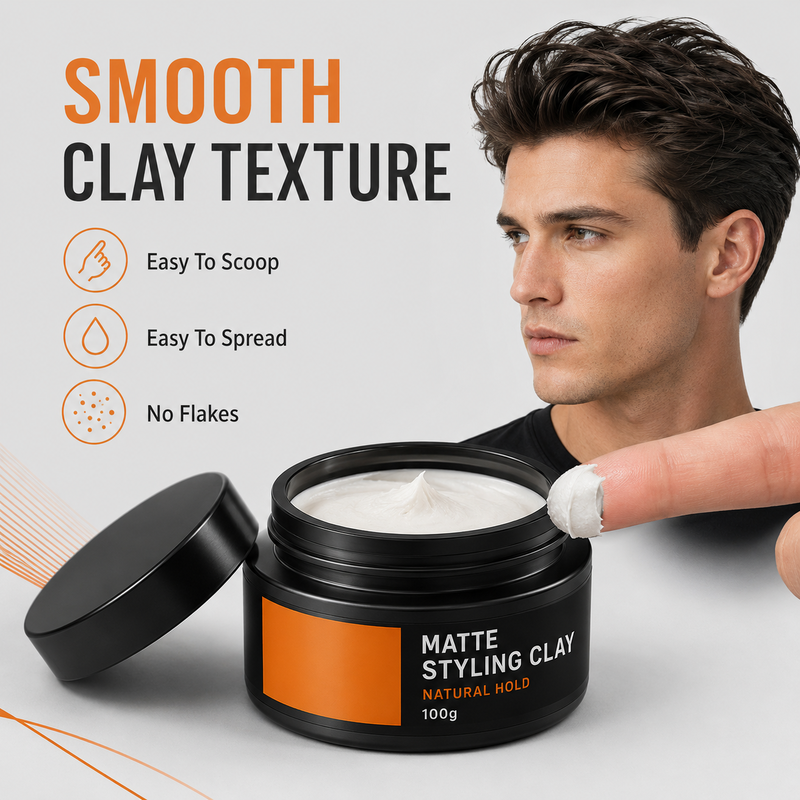 Pate coiffante pour homme, fixation forte et texture lgre
