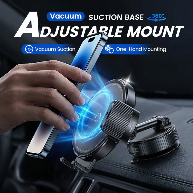 DE RDUCTION Magnetische Auto-Handyhalterung Verstellbar mit Saugnapfbasis, Leistungsstarke N55 Magnete, 1080° Drehung & Sofortbefestigung, Universell Kompatibel mit allen Smartphones