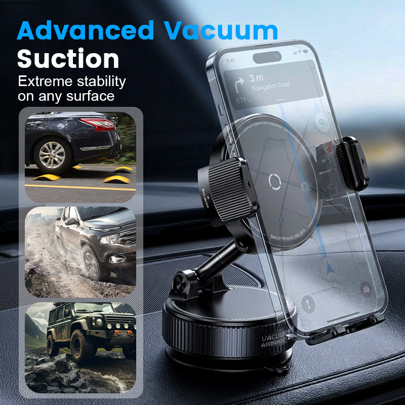 DE RDUCTION Magnetische Auto-Handyhalterung Verstellbar mit Saugnapfbasis, Leistungsstarke N55 Magnete, 1080° Drehung & Sofortbefestigung, Universell Kompatibel mit allen Smartphones