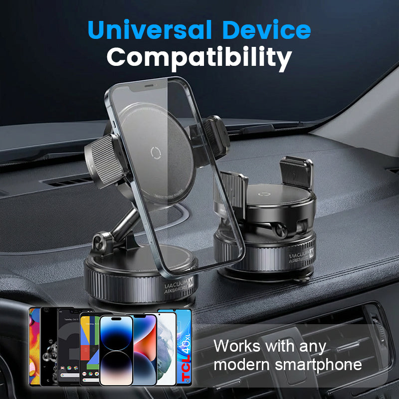 DE RDUCTION Magnetische Auto-Handyhalterung Verstellbar mit Saugnapfbasis, Leistungsstarke N55 Magnete, 1080° Drehung & Sofortbefestigung, Universell Kompatibel mit allen Smartphones