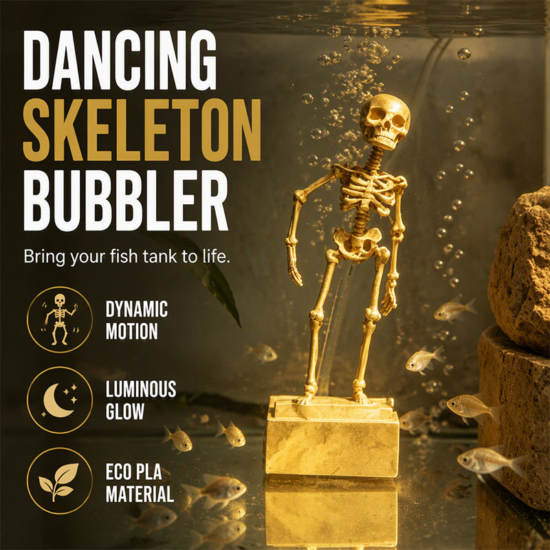 DE RDUCTION POUR UNE DURE LIMITE Bubbler pour aquarium Squelette dansant