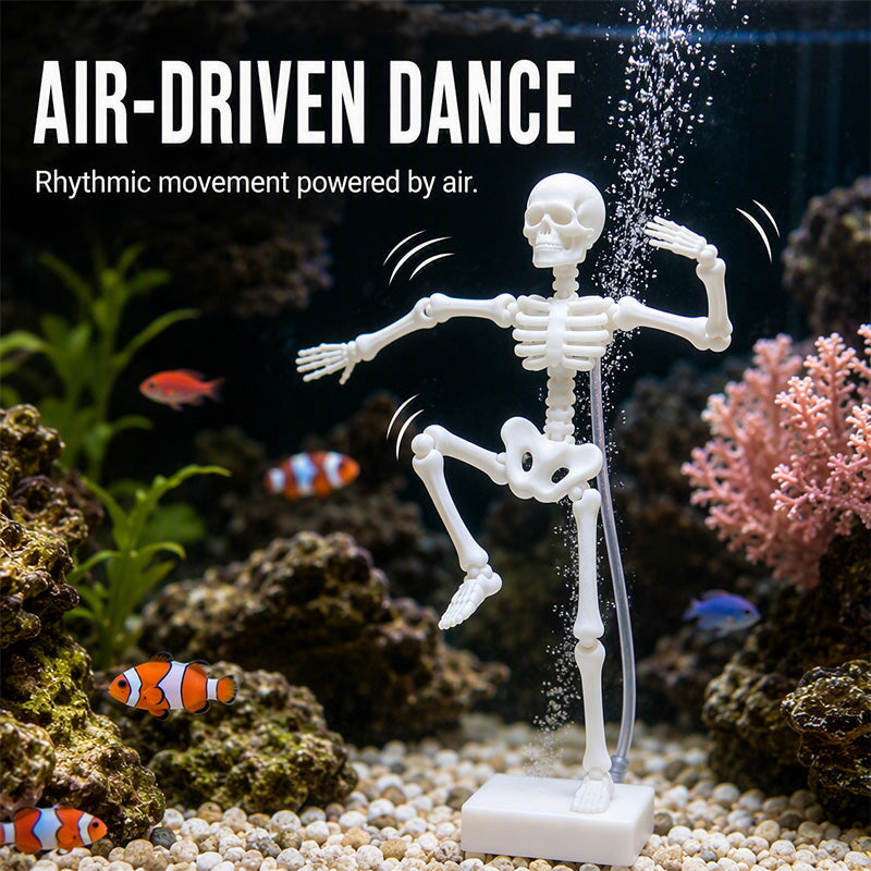 DE RDUCTION POUR UNE DURE LIMITE Bubbler pour aquarium Squelette dansant