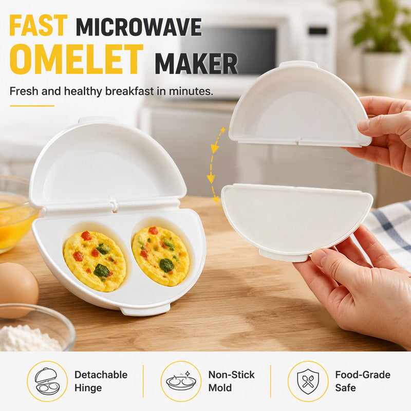 2-in-1-Gerät für Omeletts und Eier in der Mikrowelle