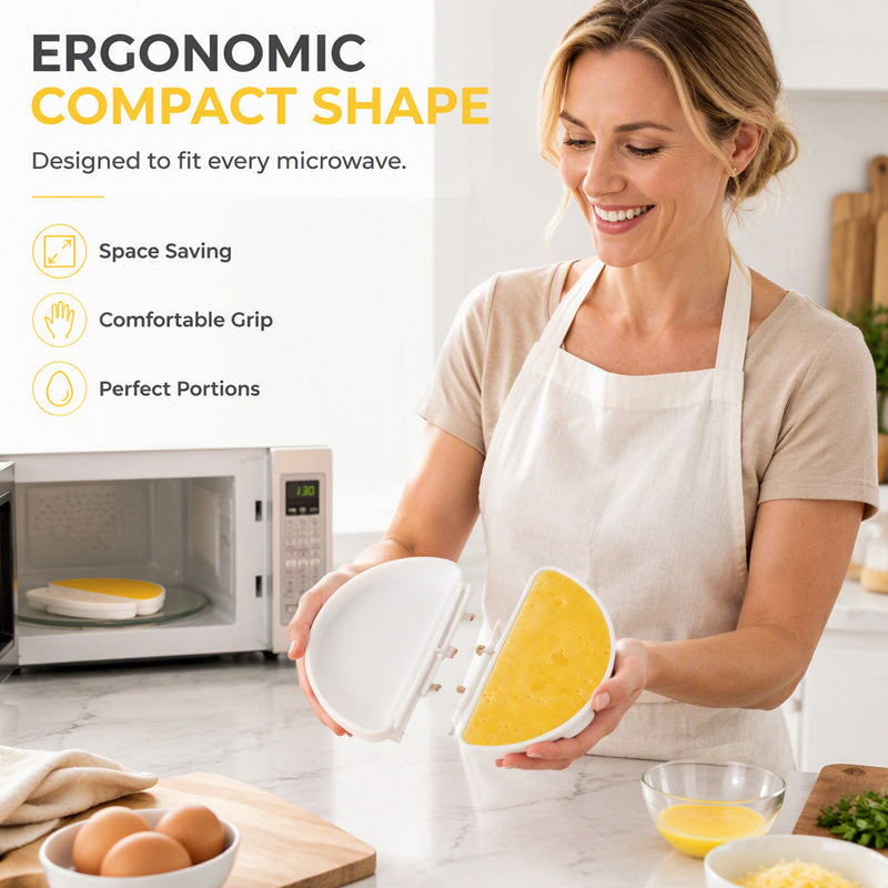 2-in-1-Gerät für Omeletts und Eier in der Mikrowelle