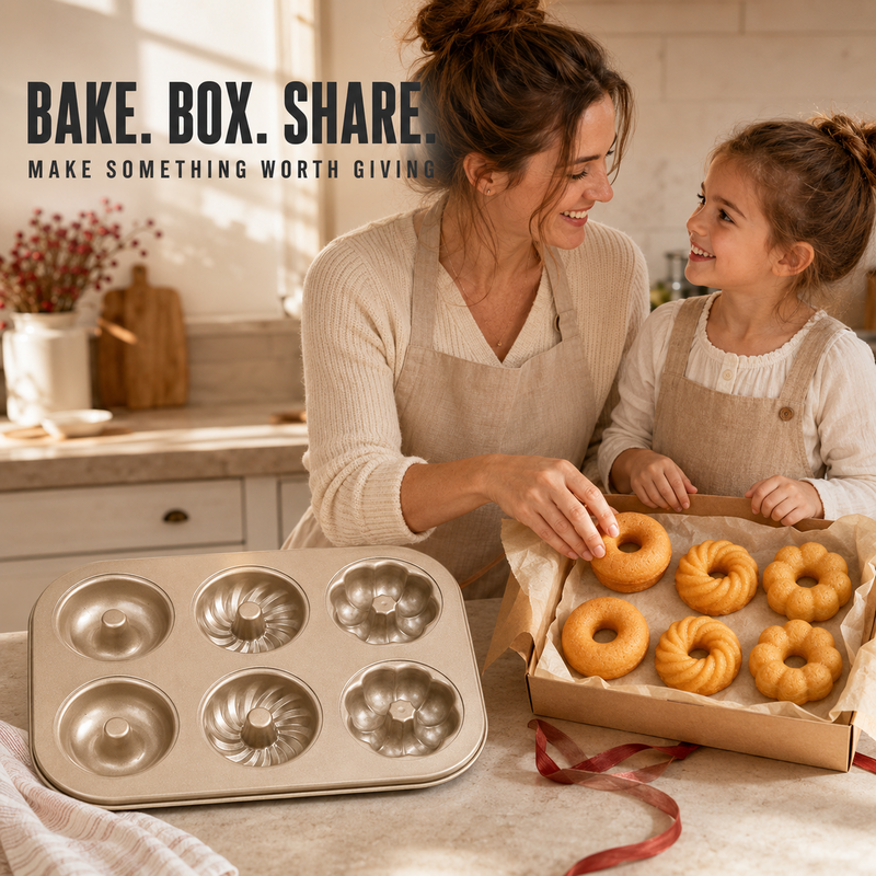 Antihaftbeschichtete Mini-Bundt-Backform mit mehreren Mulden