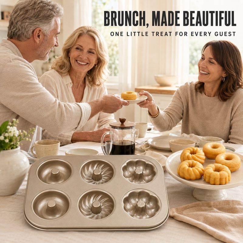 Antihaftbeschichtete Mini-Bundt-Backform mit mehreren Mulden