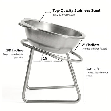 Gamelle orthopdique incline 15 Moins de tension au cou, repas facile pour vos compagnons domestiques