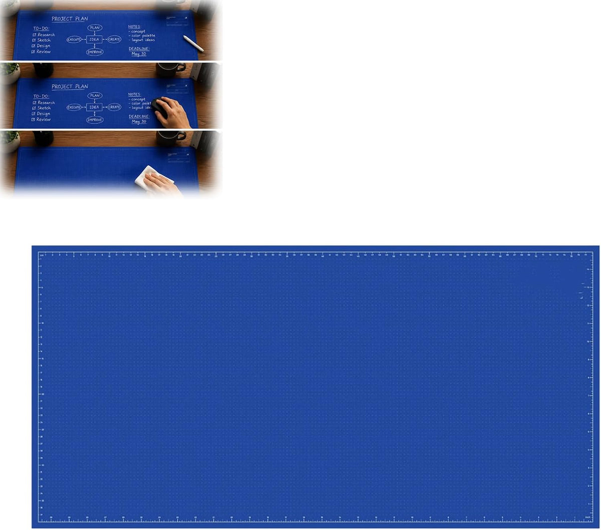 REDUZIERUNG Verwandeln Sie Ihren Schreibtisch in einen kreativen und wiederverwendbaren Arbeitsbereich. Schreiben, zeichnen und organisieren Sie sich, ohne Papier zu verschwenden.