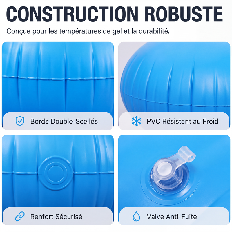 LIMITE 57% DE RDUCTION Coussin d'Air d'Hivernage pour Piscine Anti-Gel, Avec Cordes
