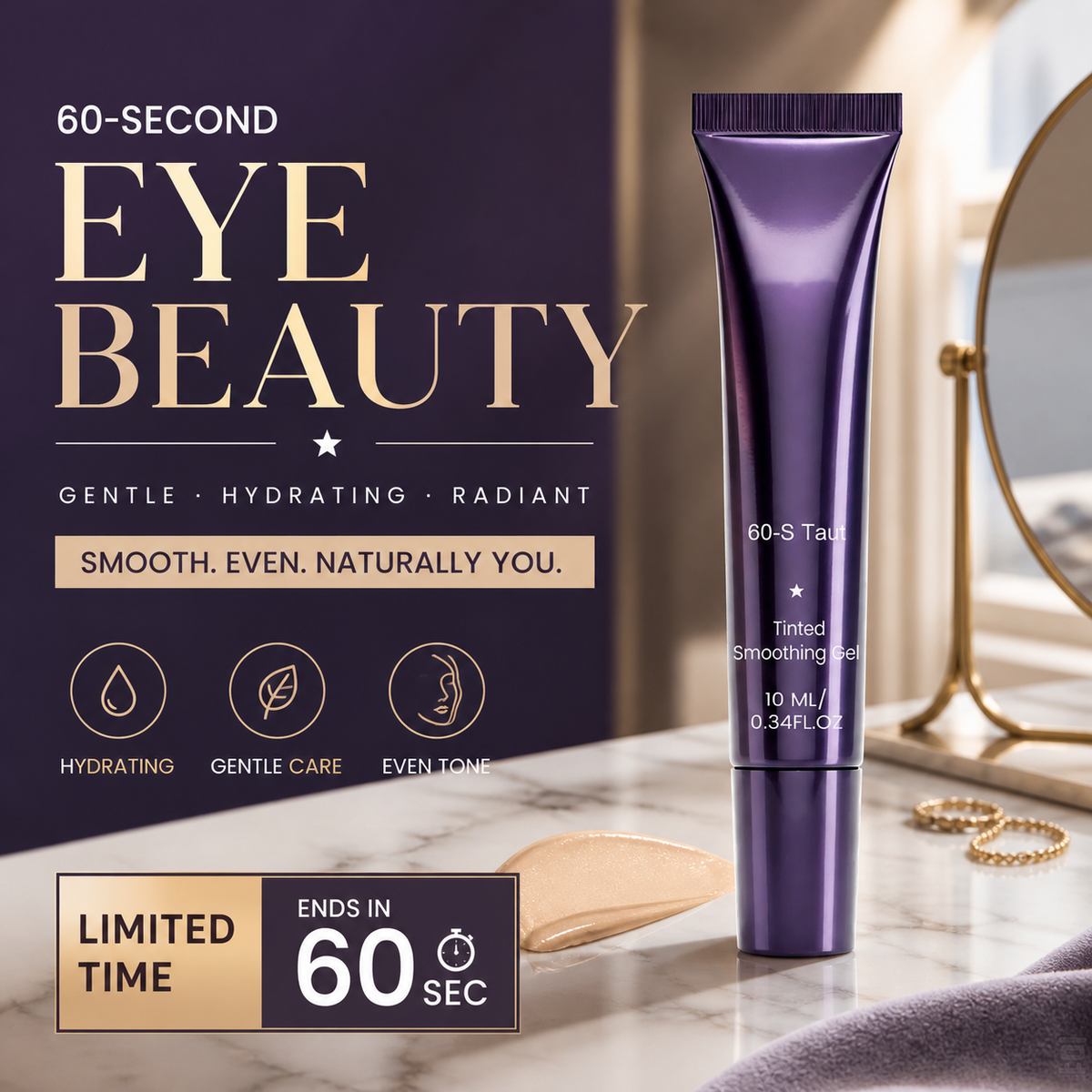 Conomies exceptionnelles - 50 % DE RDUCTION Kit de maquillage pour les yeux 60 secondes Gel teint raffermissant pour les poches et les cernes