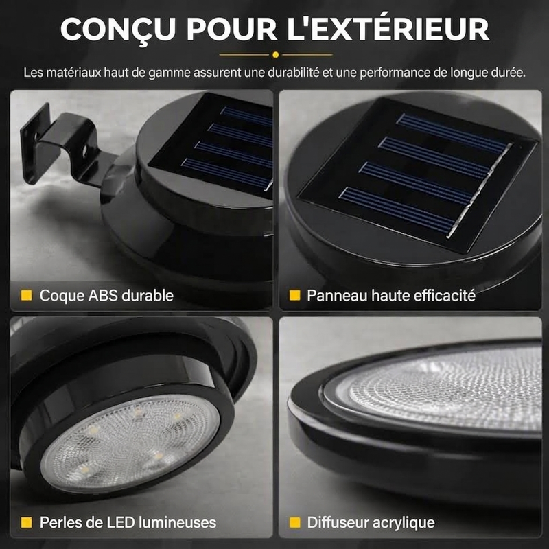 Rduction Lampes solaires murales pour gouttires LED tanches extrieur, parfait pour jardin et cl?ture