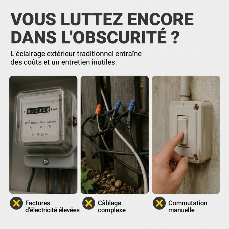 Rduction Lampes solaires murales pour gouttires LED tanches extrieur, parfait pour jardin et cl?ture