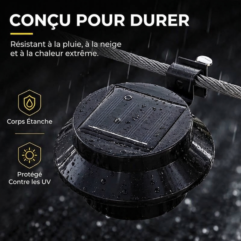 Rduction Lampes solaires murales pour gouttires LED tanches extrieur, parfait pour jardin et cl?ture