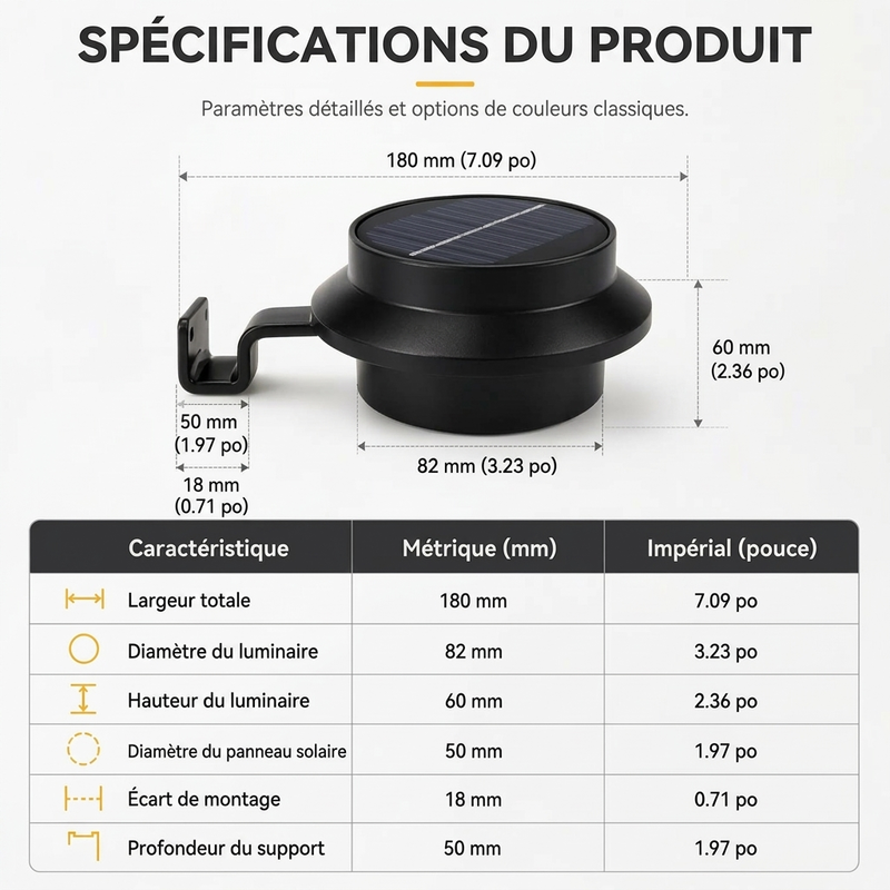 Rduction Lampes solaires murales pour gouttires LED tanches extrieur, parfait pour jardin et cl?ture
